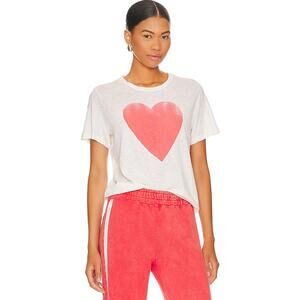 Sundry Heart Tee pink white M